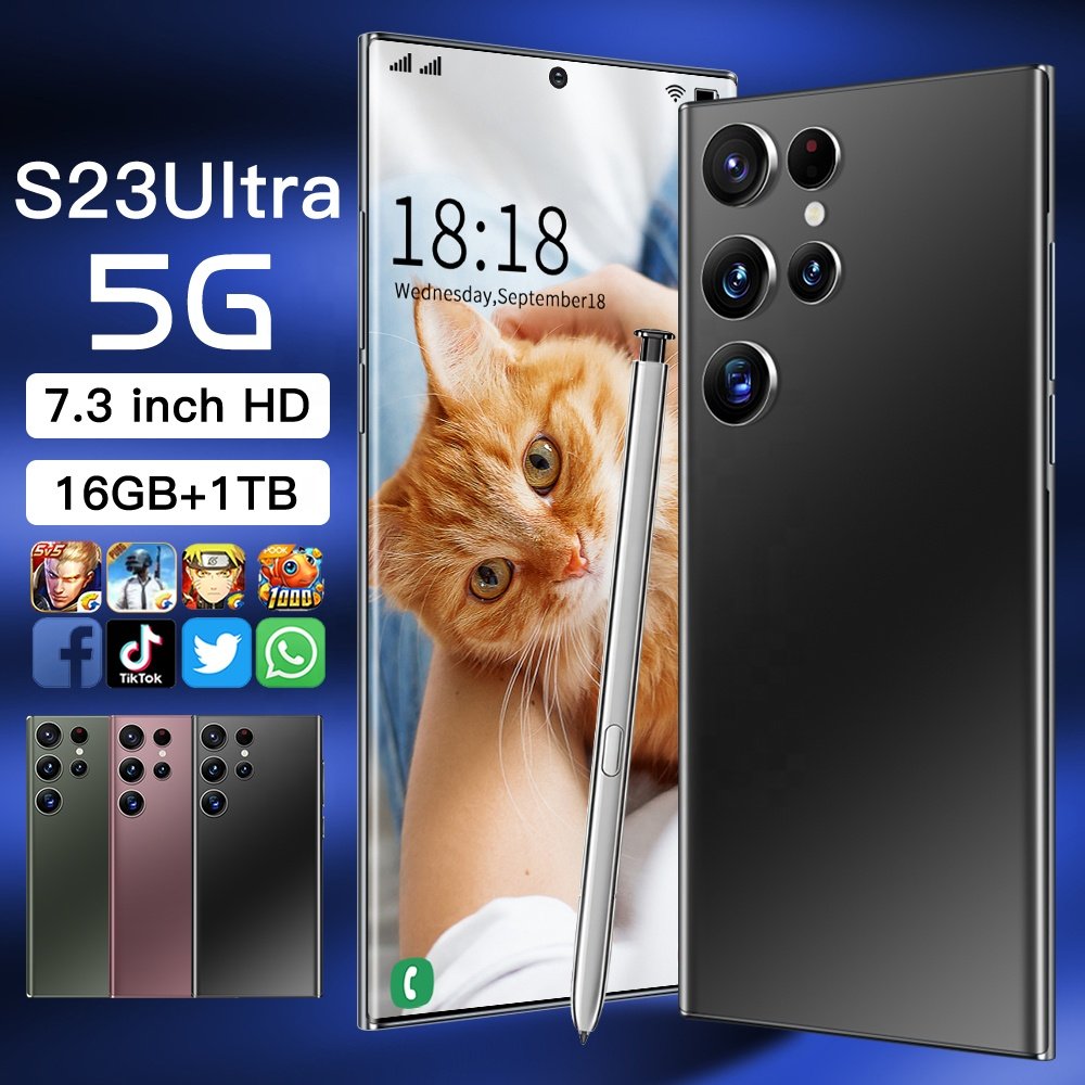 2023 NEW Original S23 Ultra smartphone 5g 6.7 Inch 12Gb + 512Gb S23 Smartphone Android 13.0 phones mobile S23 Ultra Telefonos
